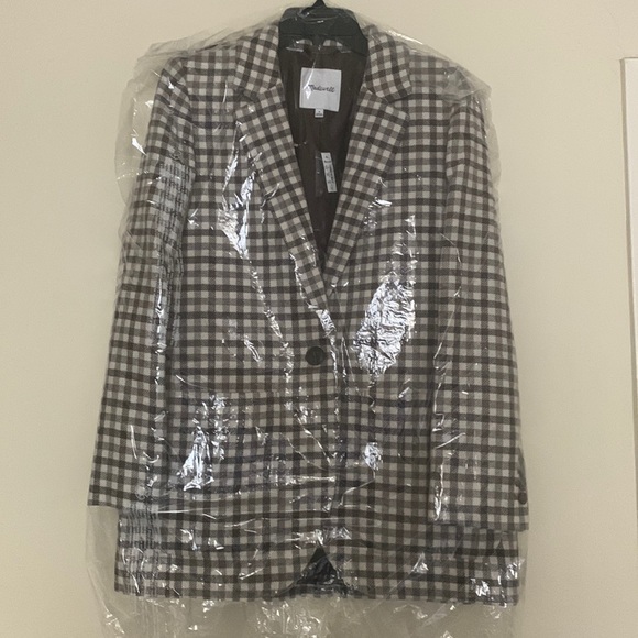 Madewell Larsen Blazer in Undyed Check - Picture 6 of 8